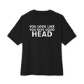 MALVRS GOOD HEAD TEE black oversized heavyweight t-shirt front view